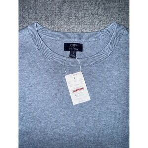 J.Crew Mens Crewneck Sweater Light Blue Heather 100% Cotton AZ229 Size S NEW